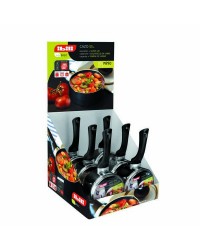 Caja de 6 uds de Cazo Con Pico Y Tapa Aluminio Indubasic 12 Cm, Valida Para Todas Las Cocinas Ibili 406412