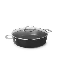 Guisera Aluminio Fundido Con Tapa Titan 24 Cm, Fondo Especial Induccion, Asas Inox Remachadas Ibili 465424