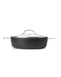 Guisera Aluminio Fundido Con Tapa Titan 32 Cm, Fondo Especial Induccion, Asas Inox Remachadas Ibili 465432