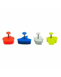 Caja de 6 uds de Cortapastas Con Expulsor Halloween 4 Pcs Ibili 733000