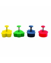 Caja de 6 uds de Cortapastas Con Expulsor Navidad (4 Pcs) Ibili 733100