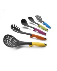 Set 6 Utensilios+Soporte Colorful Nylon  Ibili 740500