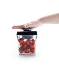 Envase De Vacio Apilable Rectangular 1000 Ml,Plastico + Acero Inoxidable Ibili 788710