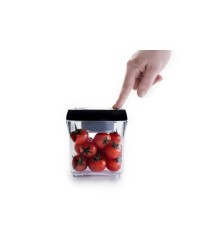 Envase De Vacio Apilable Rectangular 1000 Ml,Plastico + Acero Inoxidable Ibili 788710