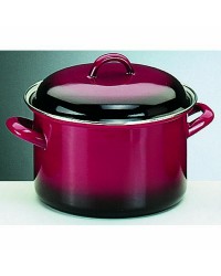 Caja de 6 uds de Olla Recta Con Tapa Volcan Acero Esmaltado 16 Cms. Ibili 930216