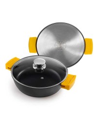 Guisera Con Tapa Aluminio Fundido Evolution 30 Cm, Fondo Especial Induccion, Asas De Silicona Ibili 461030